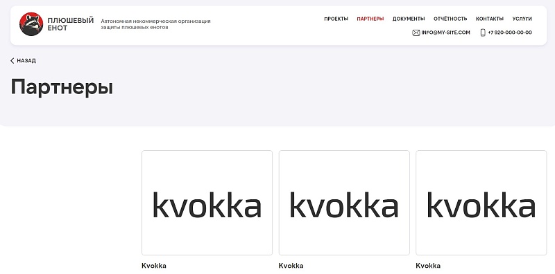 kvokka:Сайт некоммерческой организации и благотворительного фонда