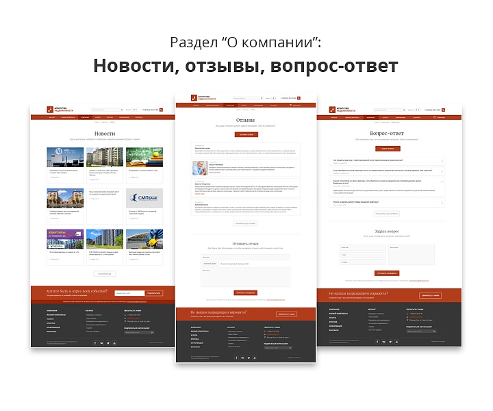 Современный адаптивный сайт агентства недвижимости