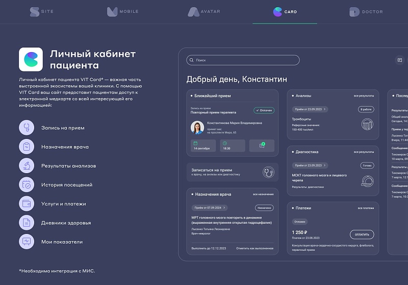 Сайт клиники, медицинского центра