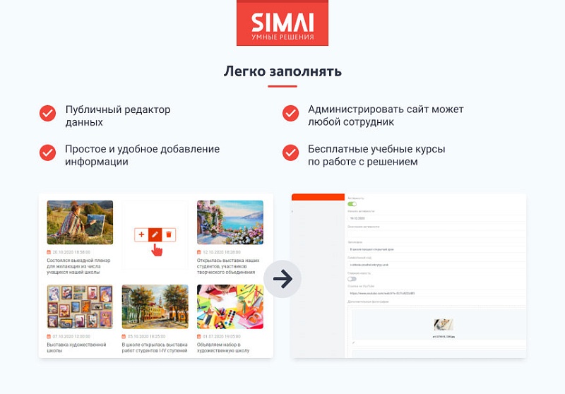 SIMAI-SF4: Сайт художественной школы – адаптивный с версией для слабовидящих